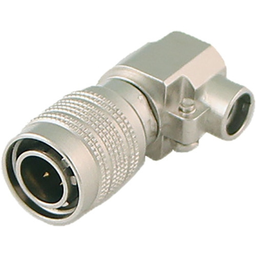 Cable Techniques 4-Pin Male DC Push-Pull Connector (Nickel, Right-Angle End)