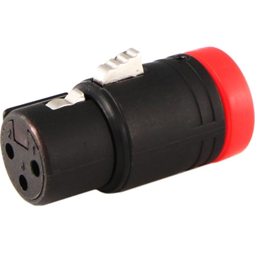 Cable Techniques CT-LPXLR-3F-R Low-Profile XLR 3-Pin Female Connector (Red Cap)