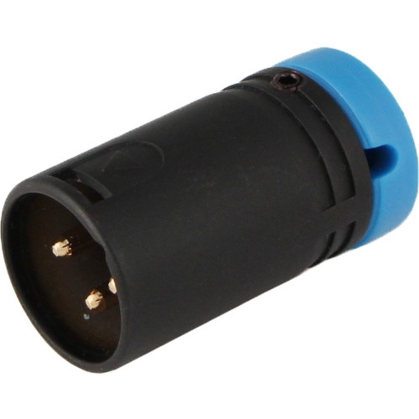Cable Techniques CT-LPXLR-3M-B Low-Profile XLR 3-Pin Male Connector (Blue Cap)