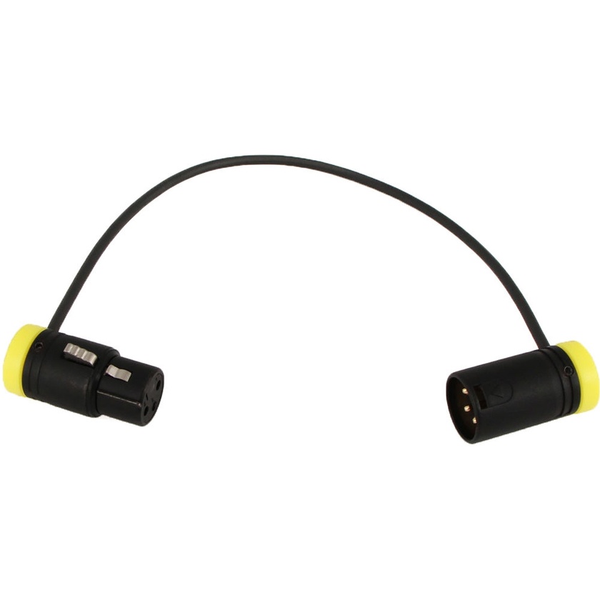Cable Techniques 3-Pin XLR Female to 3-Pin XLR Male Adjustable-Angle Cable (Yellow, 25.4cm)