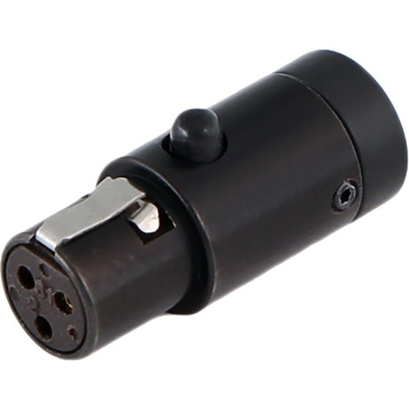 Cable Techniques CT-LPS-TA3-180-K LPS Low-Profile Mini-XLR 3-Pin Female Connector (Black Cap)