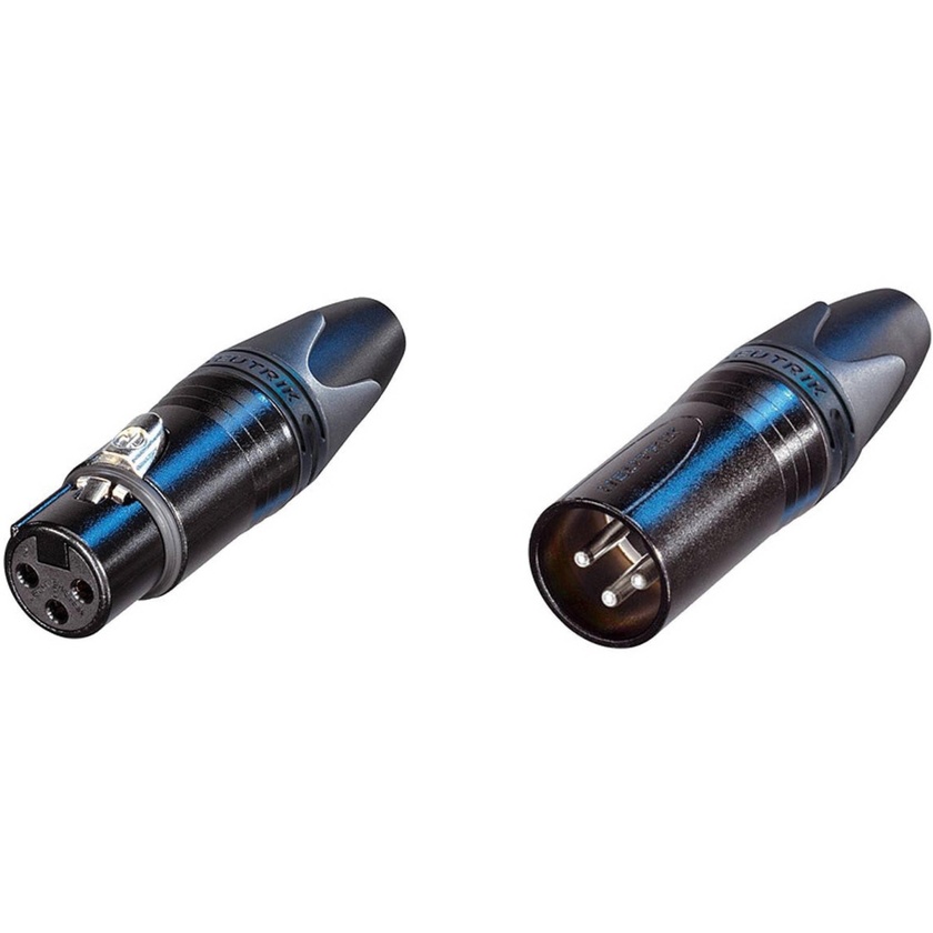 Neutrik XX Bag Series Male and Female XLR Connectors Kit (Black Housing/Silver Contacts)