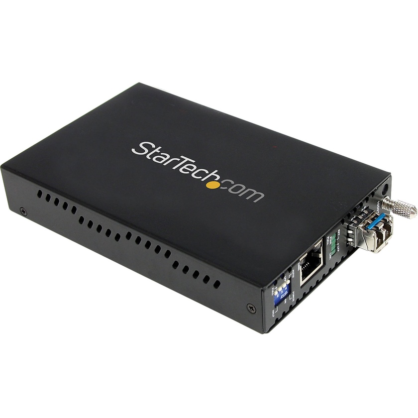 StarTech ET1000S40LC2 1000 Mb/s Gigabit Single Mode Fiber Media Converter (Black)