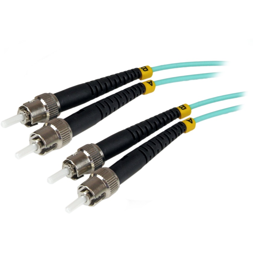 StarTech 10 Gb Aqua MM Fiber Patch Cable ST/ST (1m)