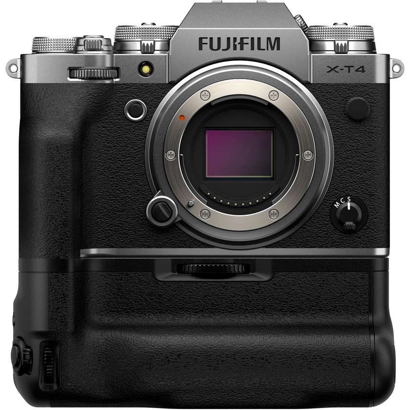 Fujifilm X-T4 Mirrorless Digital Camera (Body Only, Silver) + VG-XT4 Vertical Battery Grip
