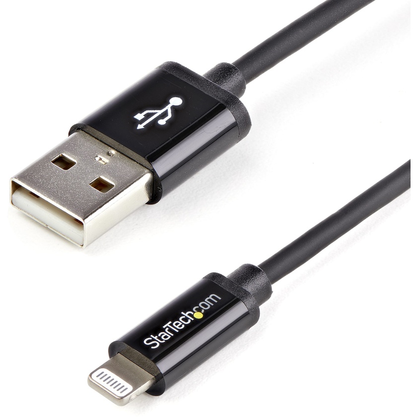 StarTech 8-pin Lightning to USB Cable (Black, 2m)