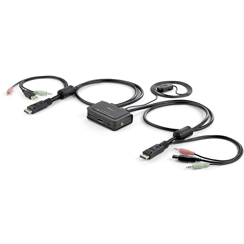 StarTech 2 Port USB DisplayPort Cable KVM Switch