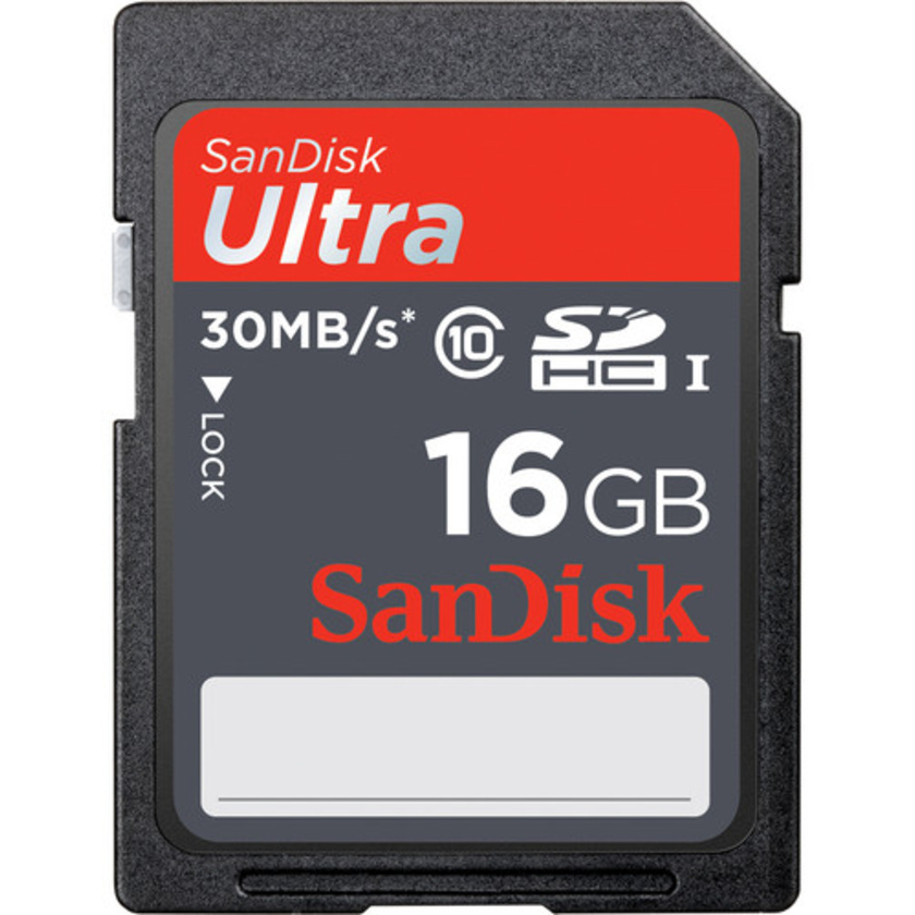 SanDisk Ultra SDHC 16GB Memory Card (30 MB/s)