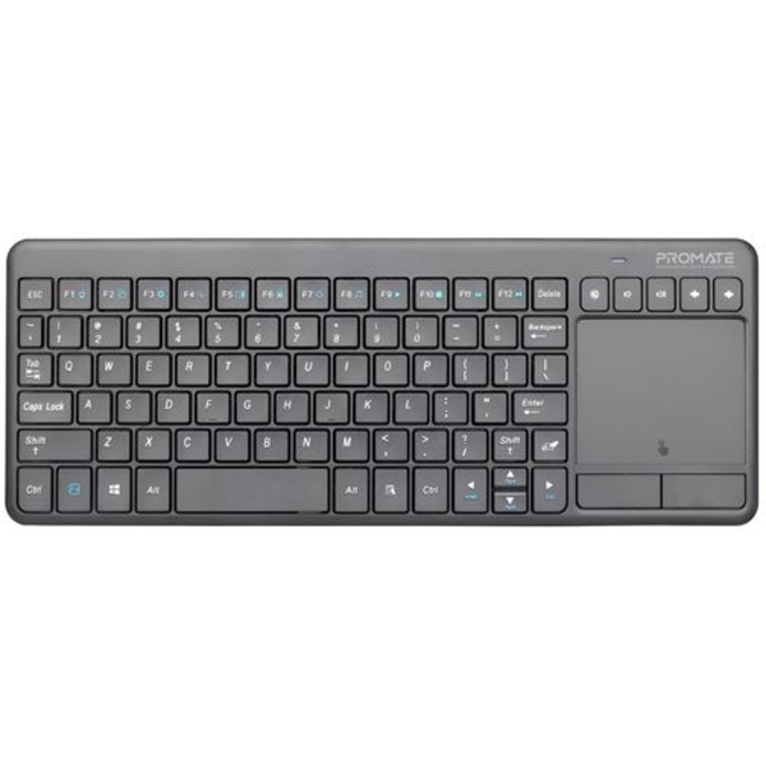 PROMATE KeyPad-2 Ultra-Slim Wireless Multimedia Keyboard with Integrated Touchpad