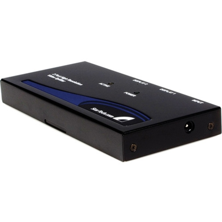 StarTech 2-Port High Resolution VGA Splitter (350 MHz, Black)