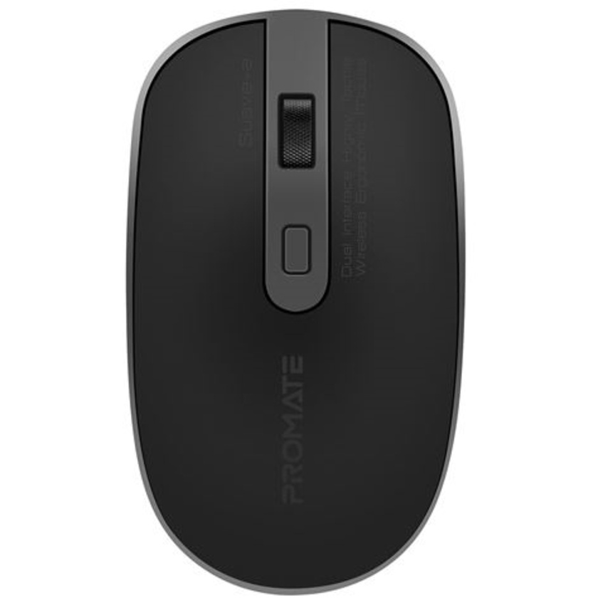 PROMATE Suave-2 Wireless Ergonomic Mouse (Black)