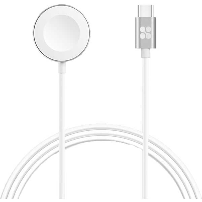 Promate AuraCord-C USB Charging Cable for Apple Watch (White)