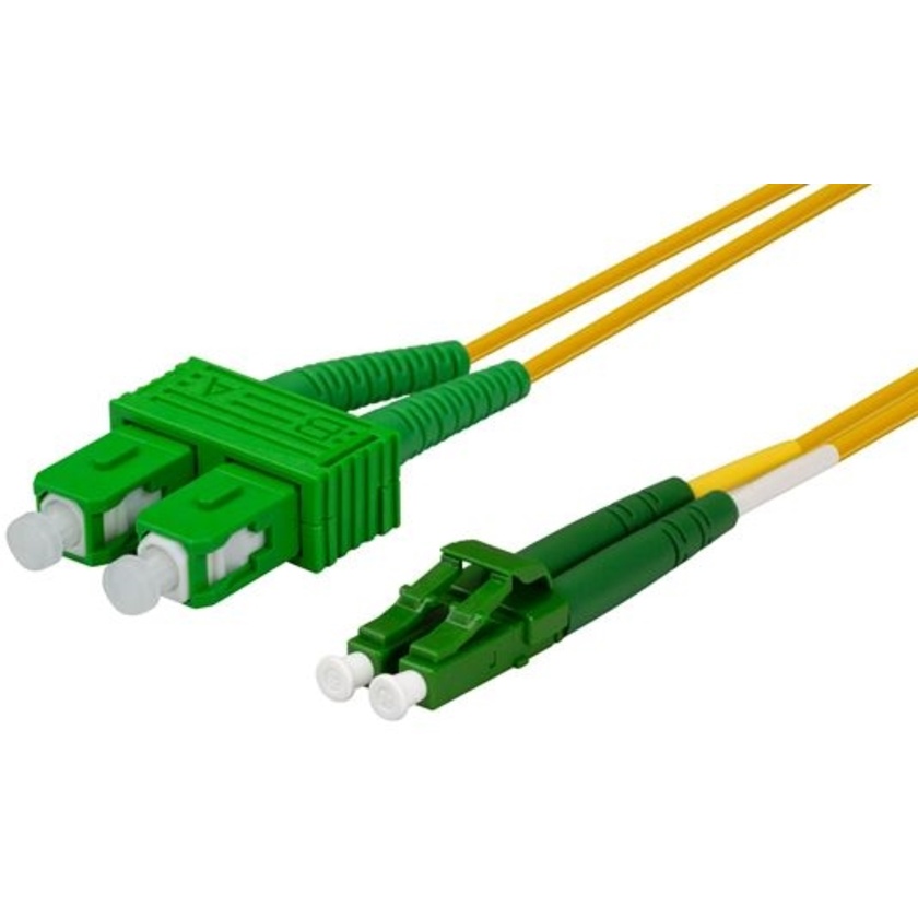 DYNAMIX 9u LC APC/SC APC Single Mode Duplex Fibre Lead (0.5m)