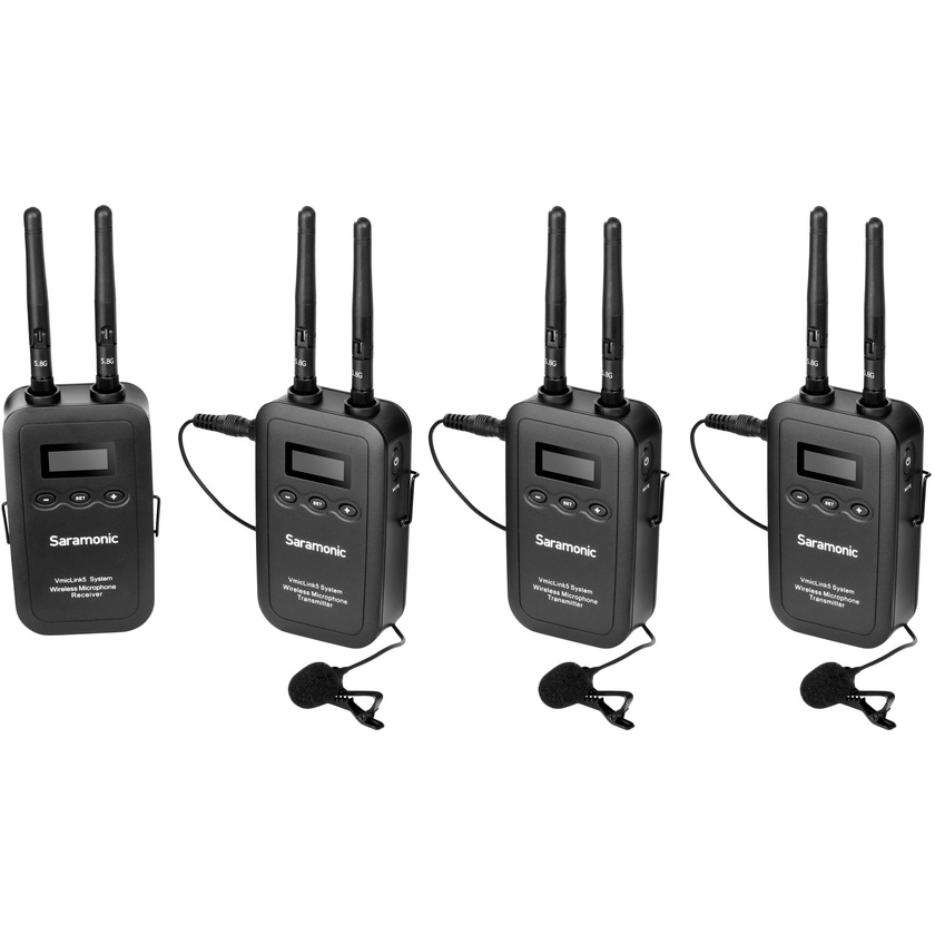 Saramonic VmicLink5 Wireless Lavalier Mic System (3 Transmitters)
