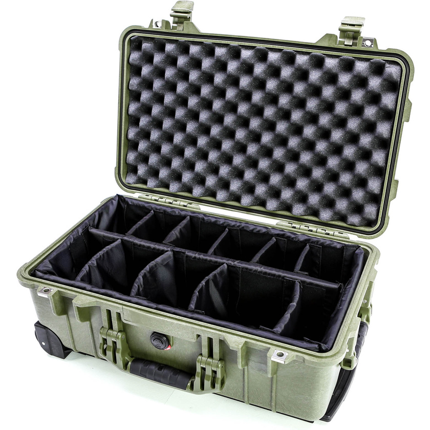 Pelican 1514 Carry On Case with Padded Dividers (Olive Drab Green)