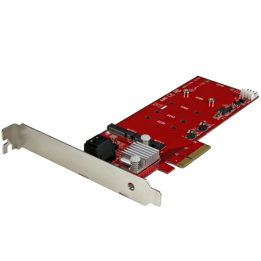 StarTech 2x M.2 NGFF SSD RAID Controller Card plus 2x SATA III Ports