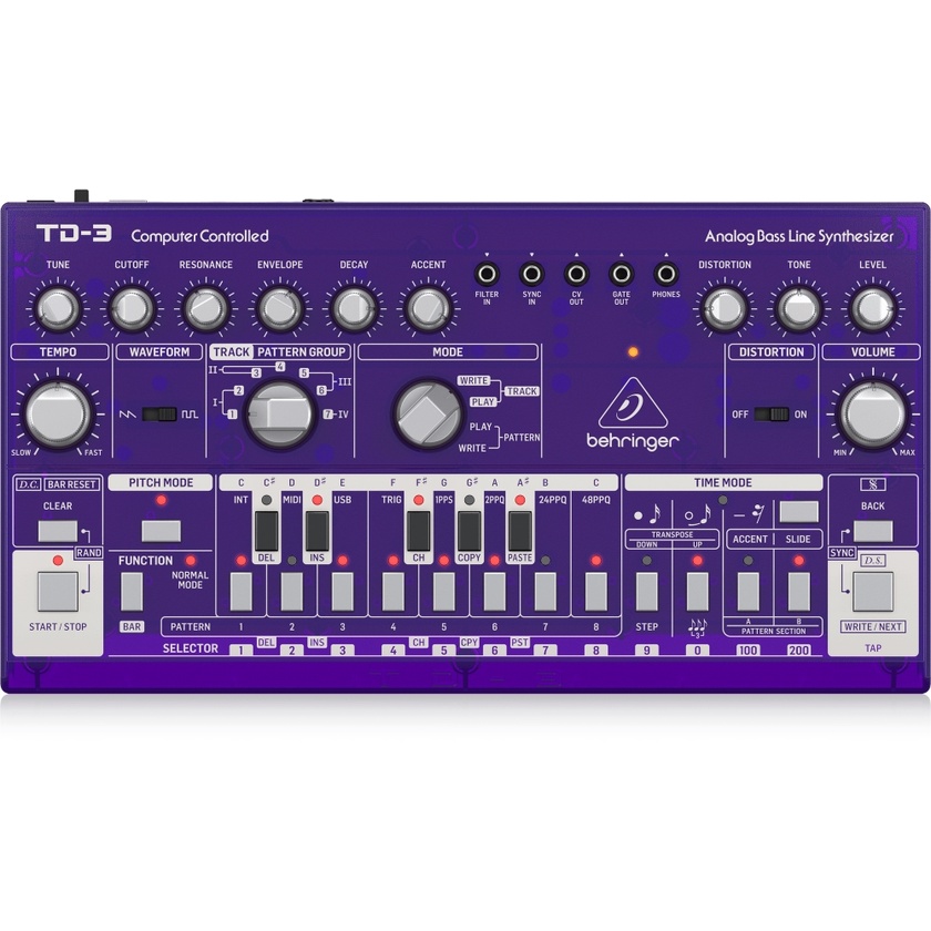 Behringer TD-3 Analog Bass Line Synthesizer (Grape)