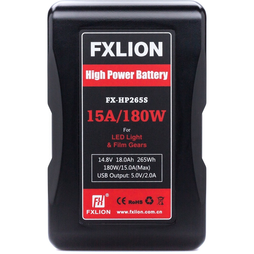 Fxlion FX-HP265S 14.8V Lithium-Ion V-Mount Battery (18Ah, 265Wh)