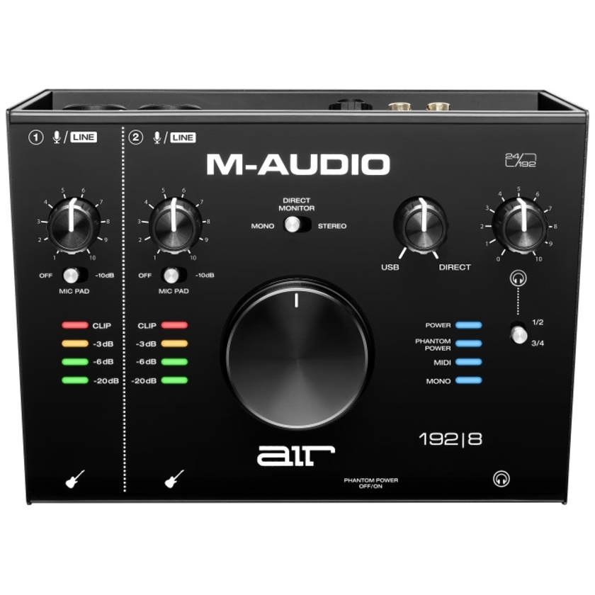 M-Audio AIR 192 8 2-In 4-Out Standard USB/USB C Audio & Midi Interface