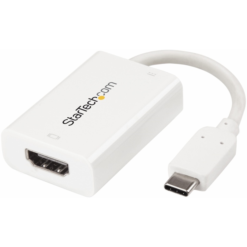 StarTech USB-C to HDMI Adapter w/ Power Delivery (White)