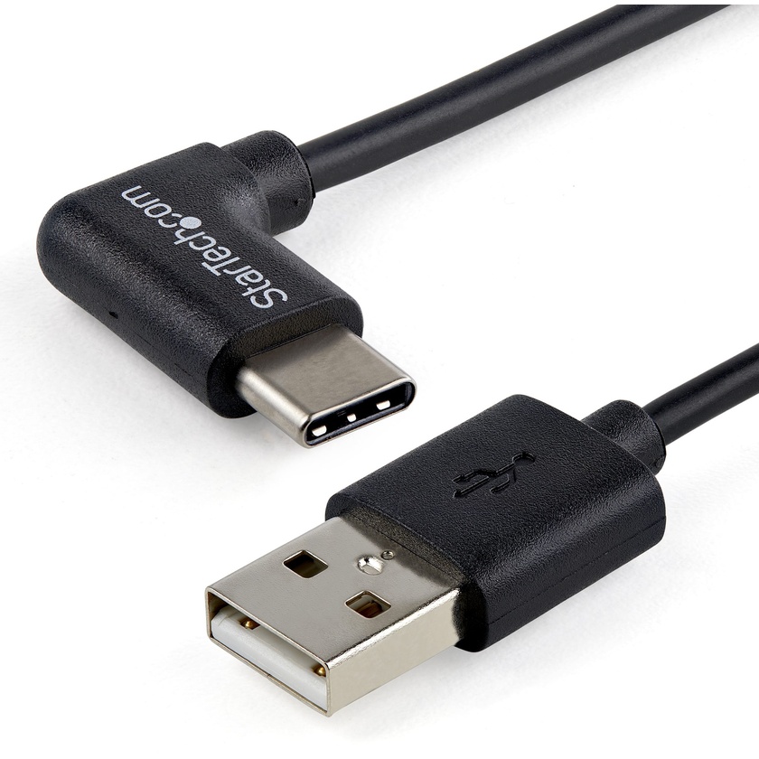 StarTech USB to USB C Cable Right Angle - USB 2.0 (Black, 1m)