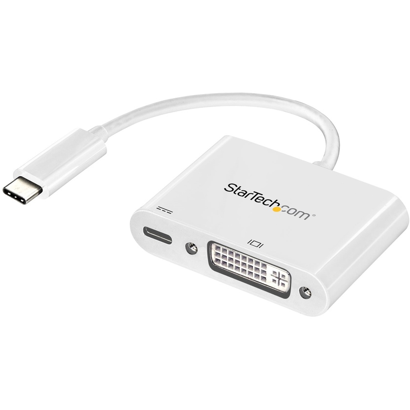 StarTech USB-C to DVI Adapter with Power Delivery (White)