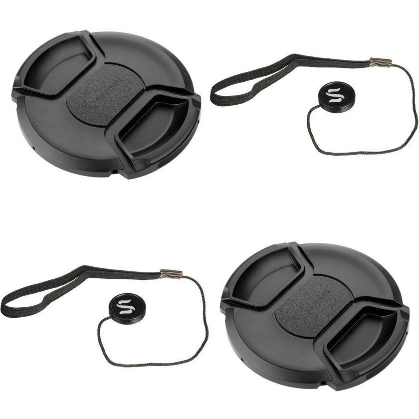 Sensei 105mm Center Pinch Snap-On Lens Cap and Cap Keeper Lens Cap Holder Kit (2-Pack)
