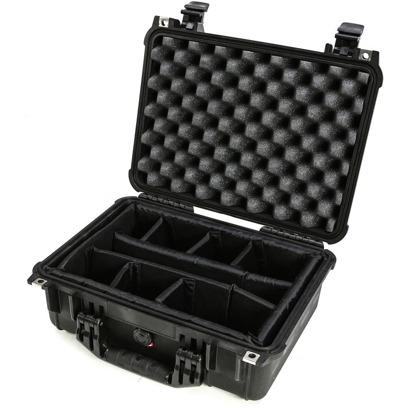 Pelican 1454 Case (Black, With Padded Dividers)