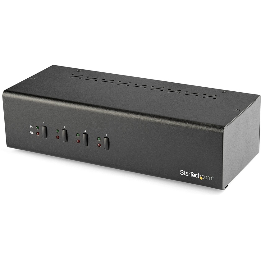 StarTech KVM Switch - 4 Port - Dual DVI - USB Hub