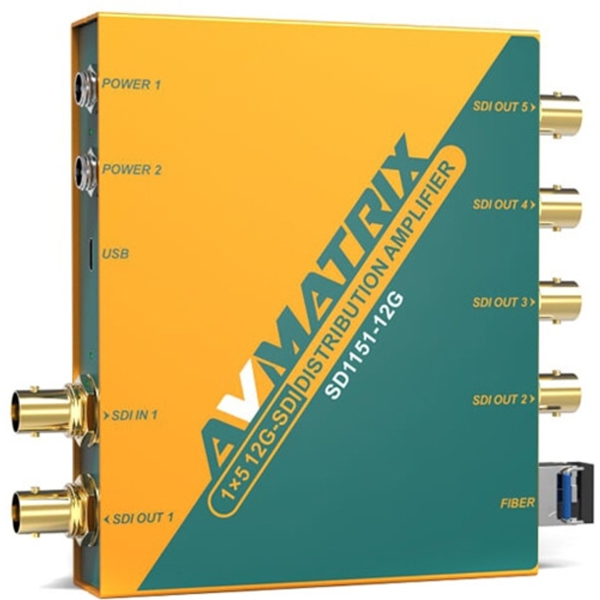 AV Matrix SD1151 12G-SDI 1x5 Reclocking Distribution Amplifier