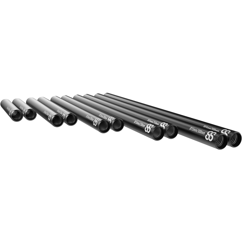 8Sinn 15mm Black Rods (20cm, 2pcs)