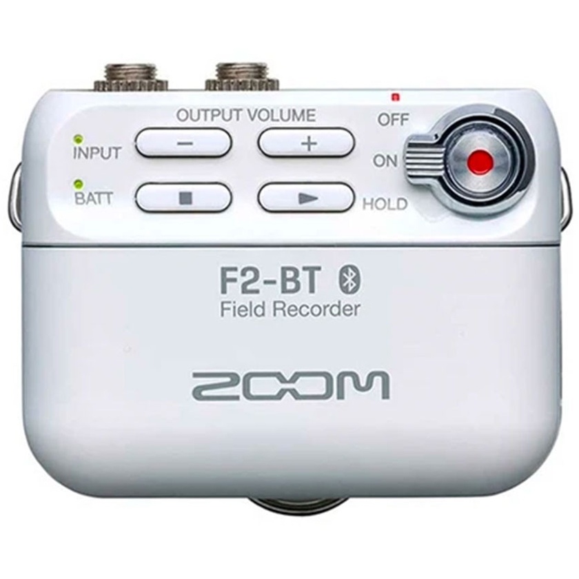 Zoom F2-BT Ultracompact Bluetooth-Enabled Portable Field Recorder with Lavalier Microphone (White)