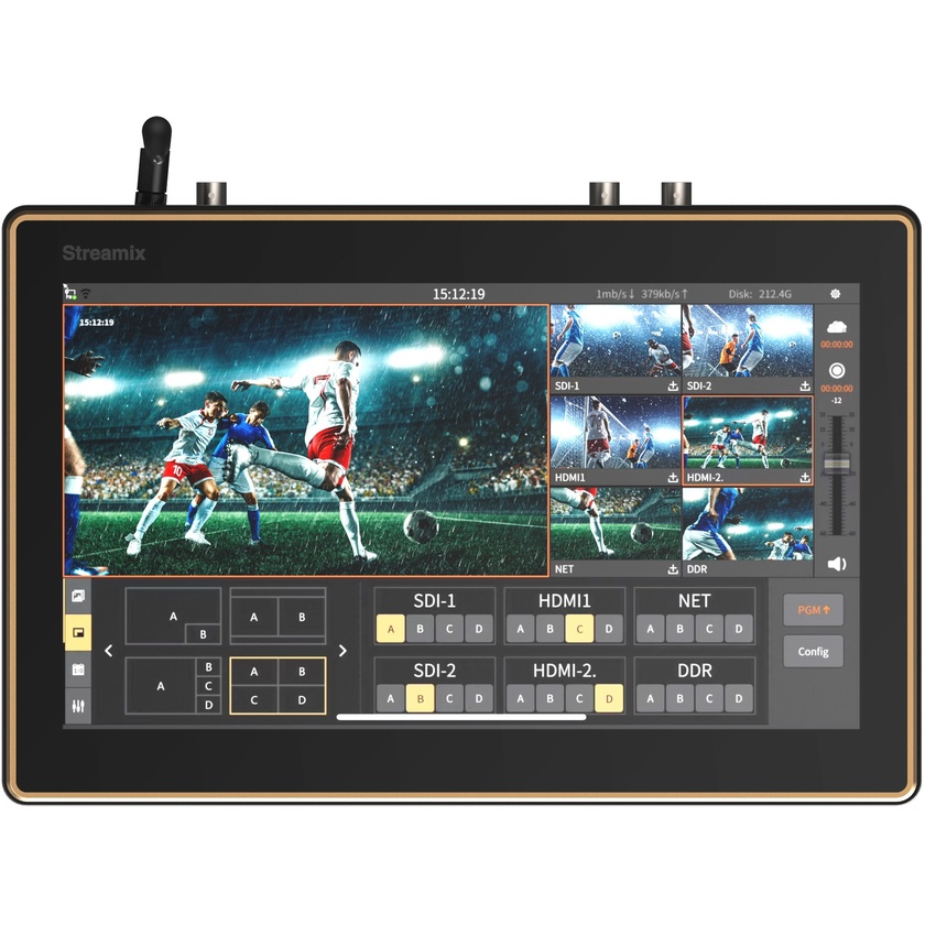 Hollyland StreaMix M1 Portable 6-Channel SDI/HDMI Live Stream Switcher