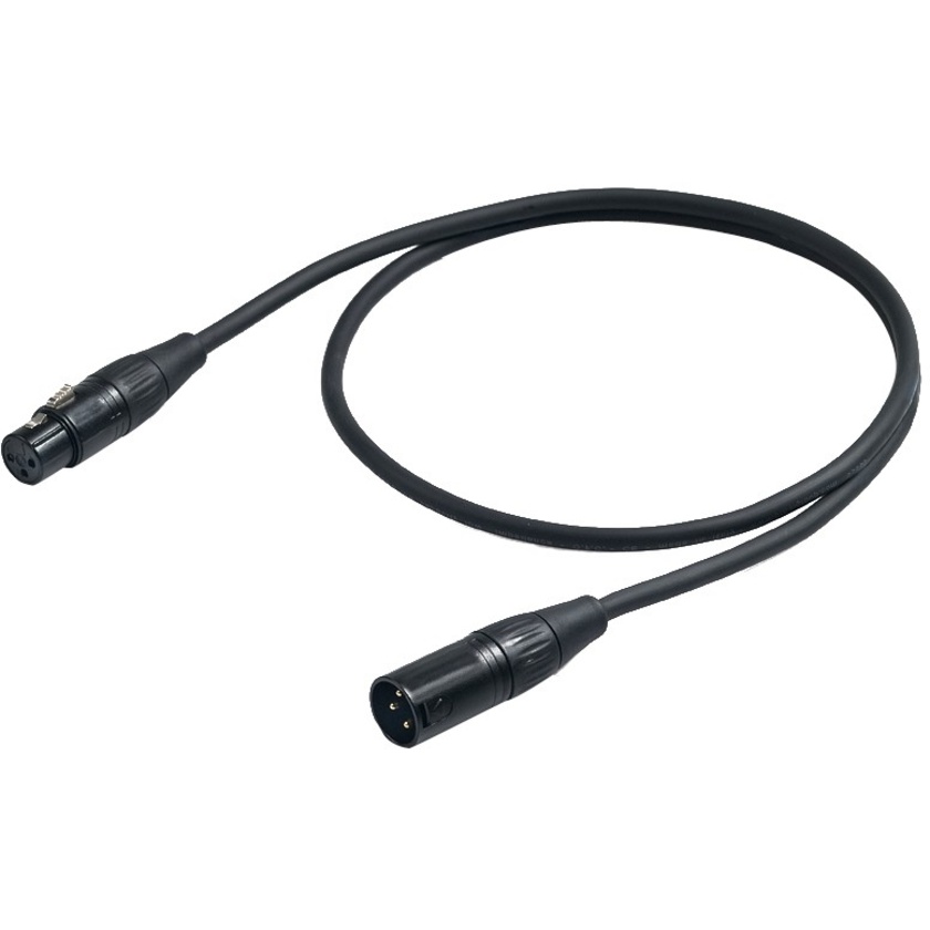 Proel DMX Lighting FXLR to MXLR 3Pin Cable (10m)