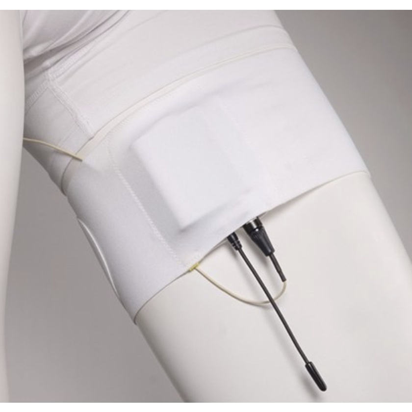 Ursa Thigh Strap with Vertical Pouch for Wireless Transmitters (White)
