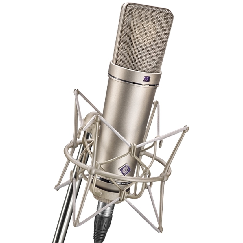 Neumann U 87 Ai Studio Set Large-Diaphragm Multipattern Condenser Microphone + Shock Mount (Nickel)