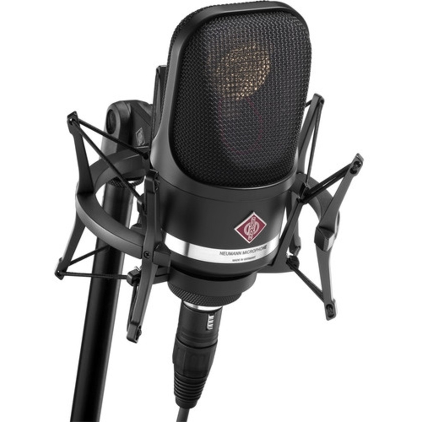 Neumann TLM 107 BK Studio Set Large-Diaphragm Multipattern Condenser Microphone (Black)
