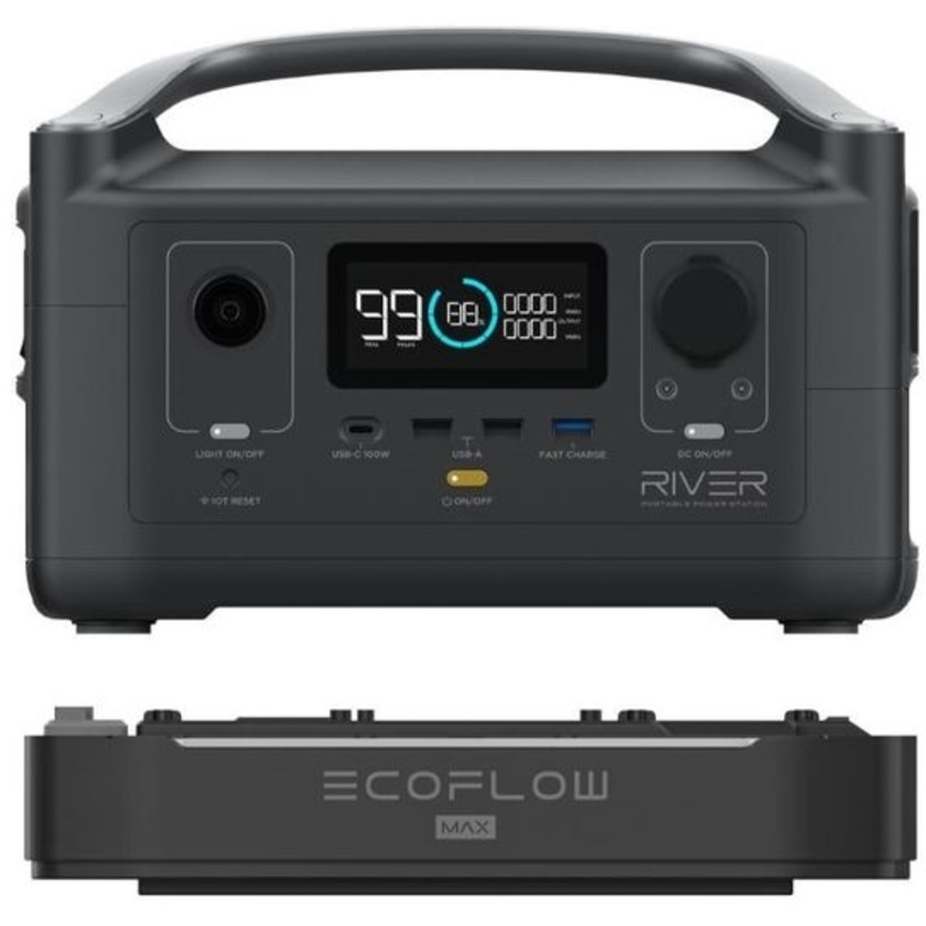 EcoFlow RIVER MAX Portable Power Station (RIVER + RIVER Extra Battery)