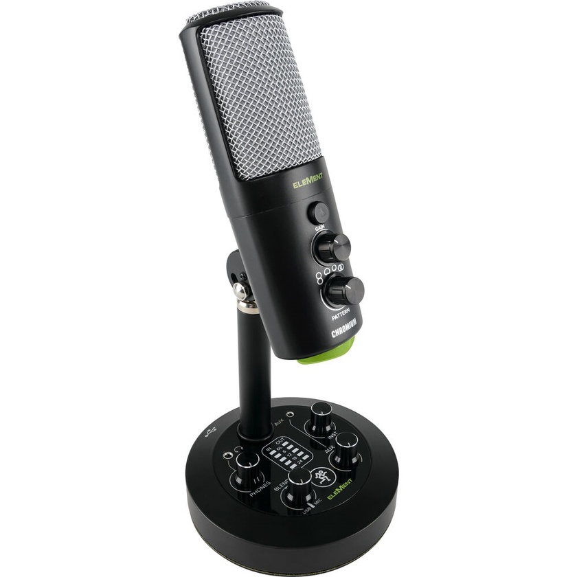 Mackie EleMent Chromium USB Condenser Microphone with 2-Ch Mixer