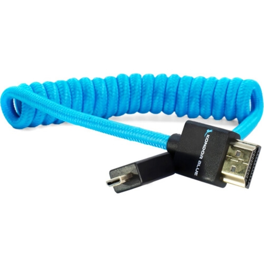 Kondor Blue Coiled Micro HDMI to Full HDMI (30 to 60cm)