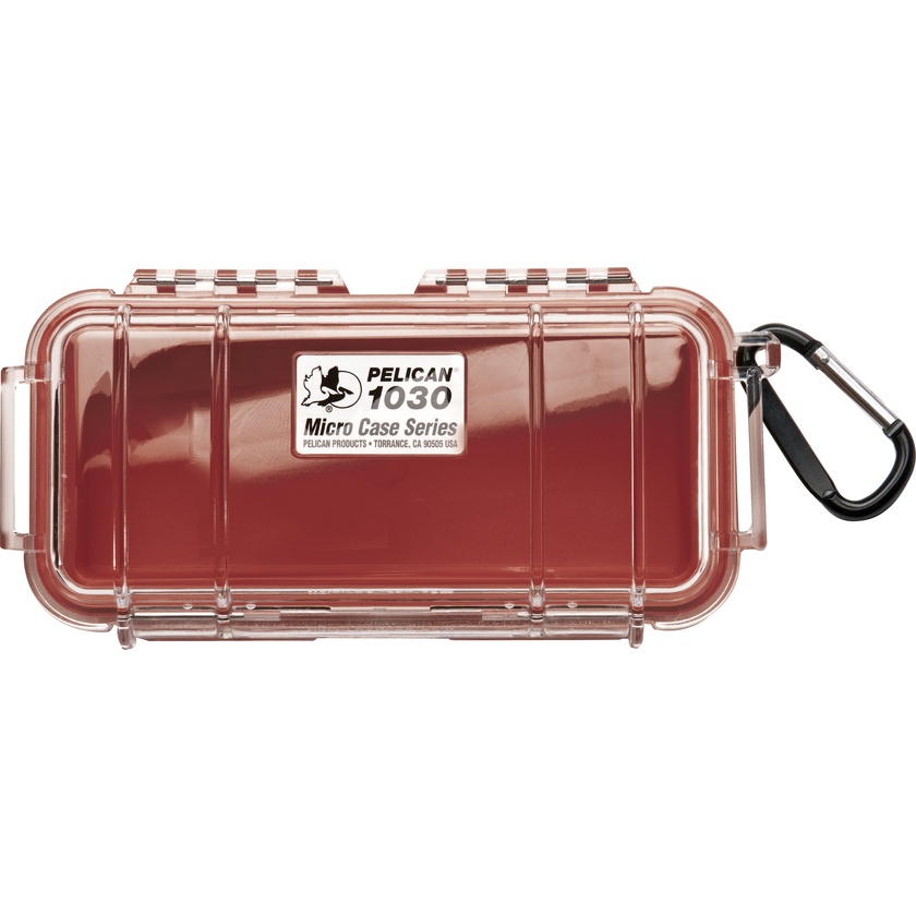 Pelican 1030 Micro Case (Red/Clear)