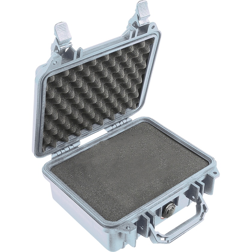 Pelican 1200 Case (Silver, With Foam)
