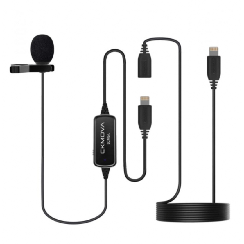 CKMOVA LCM6L Lavalier Microphone for iOS Lightning Devices (6m Cable)