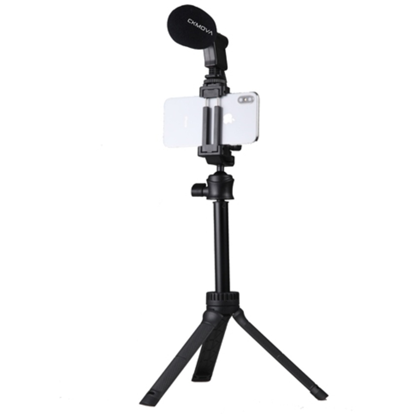 CKMOVA MST2 Vlogging Tiktok Bundle with VCM3 Microphone, L.E.D Light & Extendable Tripod