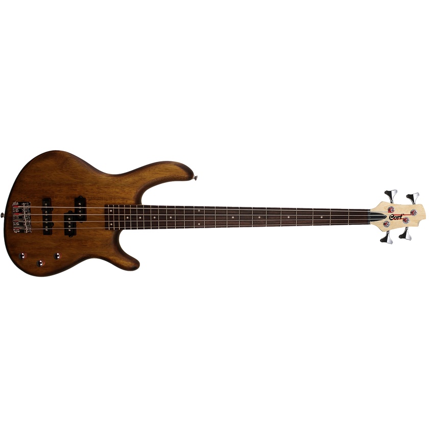 Cort Action PJ Bass with Guitar Bag (Open Pore Walnut)