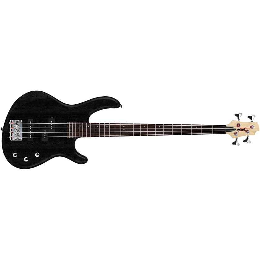 Cort Action PJ Bass with Guitar Bag (Open Pore Black)