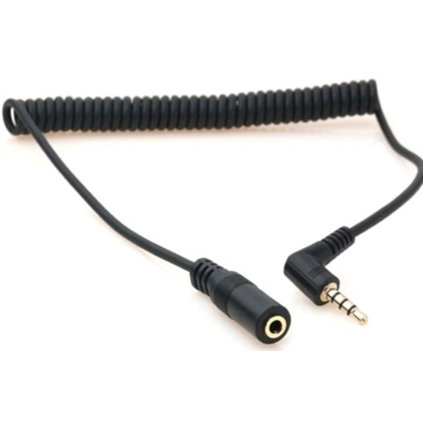 Titan 4-Pole TRRS 3.5mm Male to 4-Pole TRRS 3.5mm Female Coiled Stereo Audio Cable