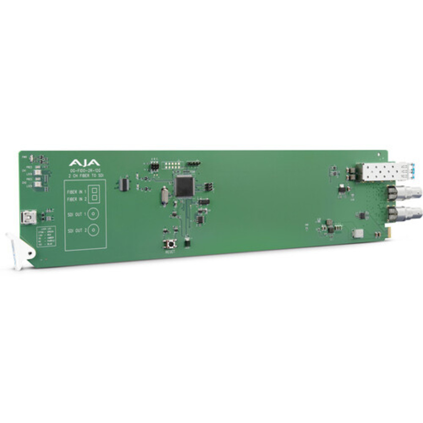 AJA OpenGear 2-Channel Single Mode LC Fiber to 12G-SDI Receiver - Dashboard Support