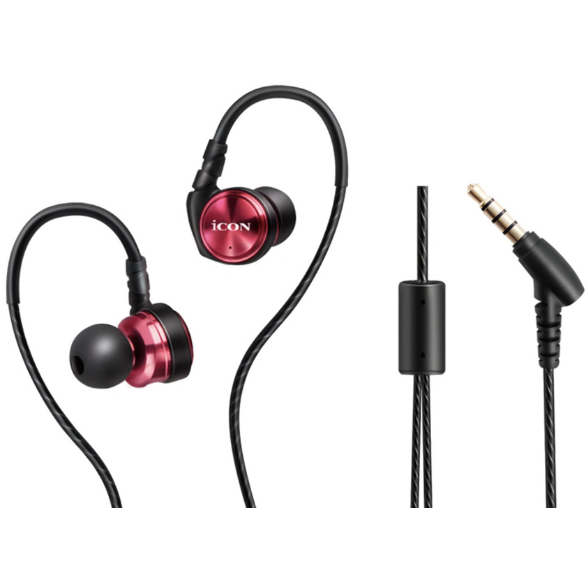 Icon Pro Axial In-Ear Earphones (Red)