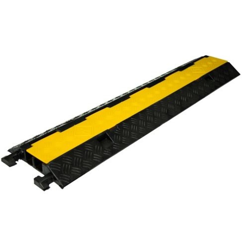 Dynamix 2-Channel Floor Cable Protector, Heavy Duty with Installation Lid